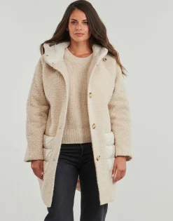 Manteaux^Geox - W CALITHE LONG COAT Beige