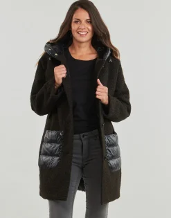 Manteaux^Geox - W CALITHE LONG COAT Noir