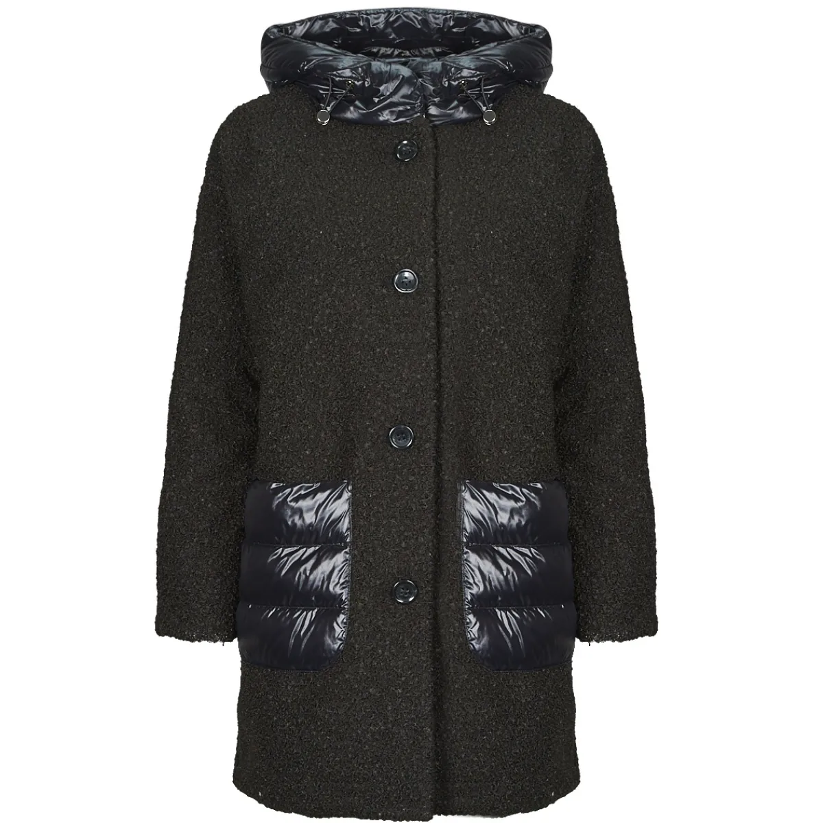 Manteaux^Geox - W CALITHE LONG COAT Noir