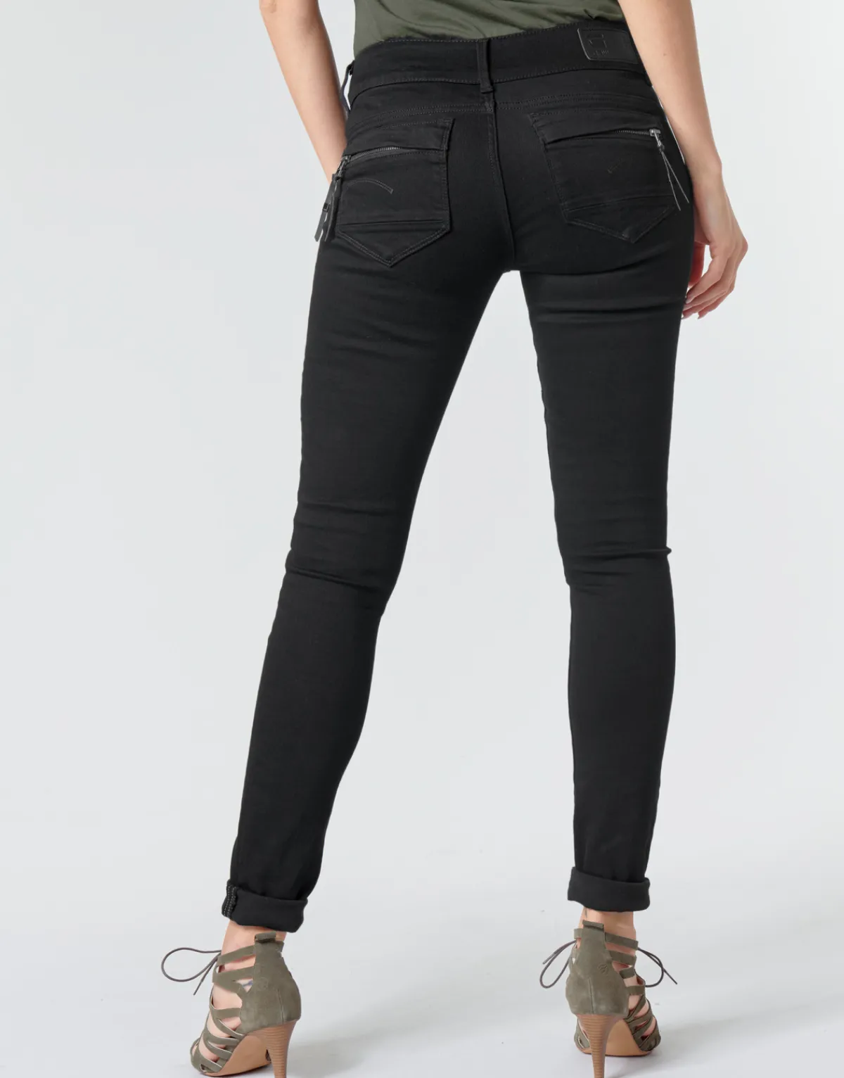 Jeans^G-Star Raw - MIDGE CODY MID SKINNY WMN Noir