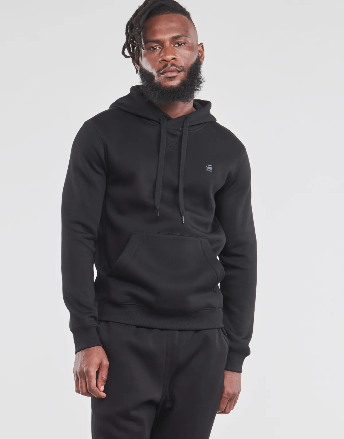 Sweats & Polaires^G-Star Raw - PREMIUM BASIC HOODED SWEATE Noir