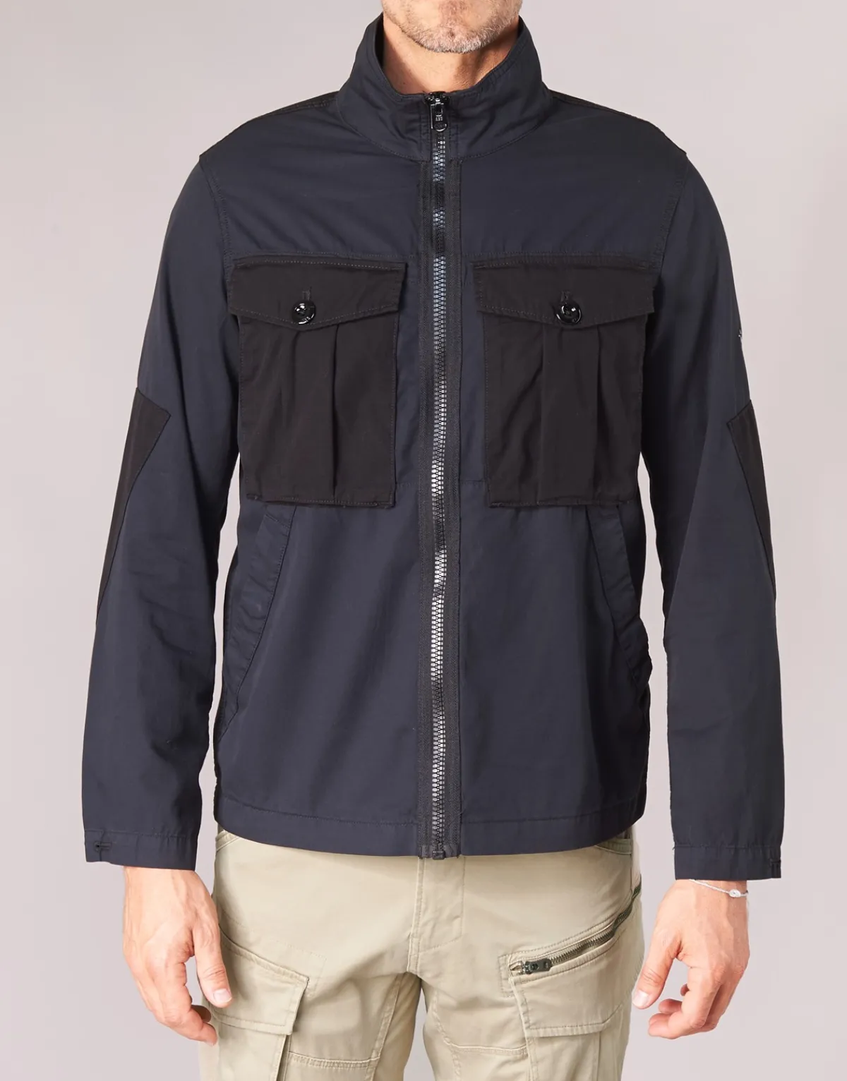 Vestes^G-Star Raw - TYPE C UTILITY PM OVERSHIRT Noir