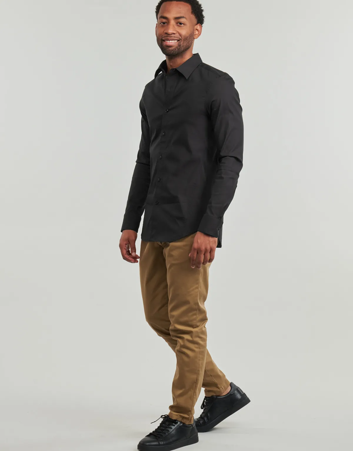 Chemises^G-Star Raw - UNIFORM SLIM SHIRT LS Noir