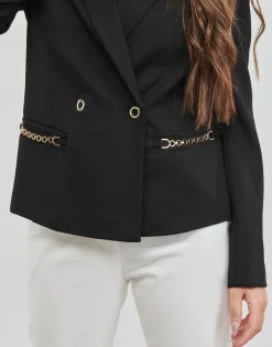 Vestes^Guess - ADELE CHAIN BLAZER Noir