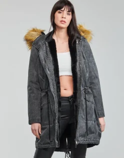 Manteaux^Guess - BERENICE PARKA Noir