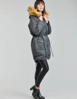 Manteaux^Guess - BERENICE PARKA Noir