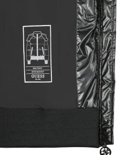 Manteaux^Guess - BICE METALLIC HOODIE PUFFER Noir