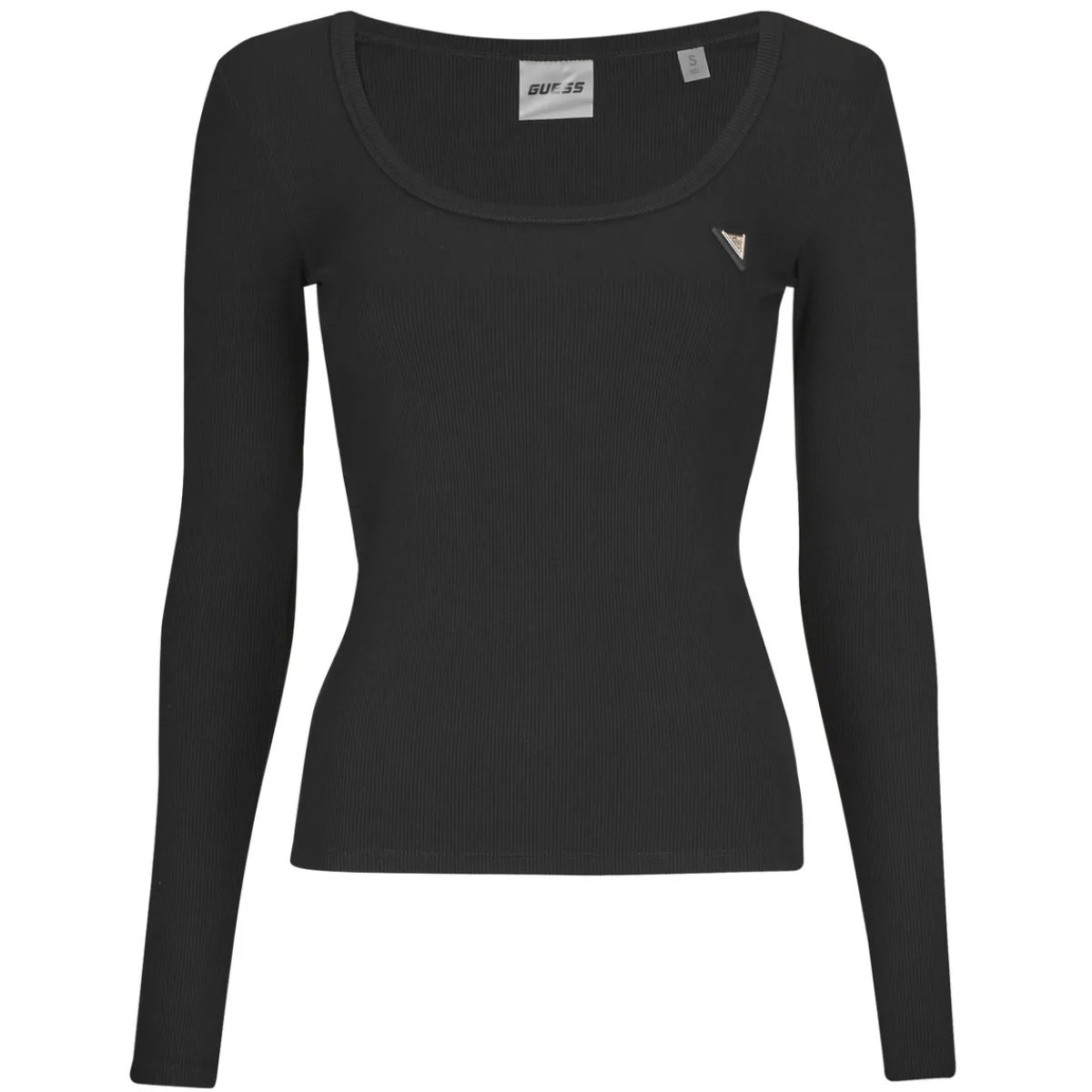 T-shirts & Polos^Guess - COLETTE LS RIB Noir