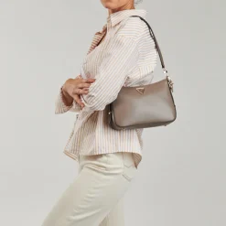 Sacs À Main^Guess - DARYNA TOP ZIP SHOULDER Taupe