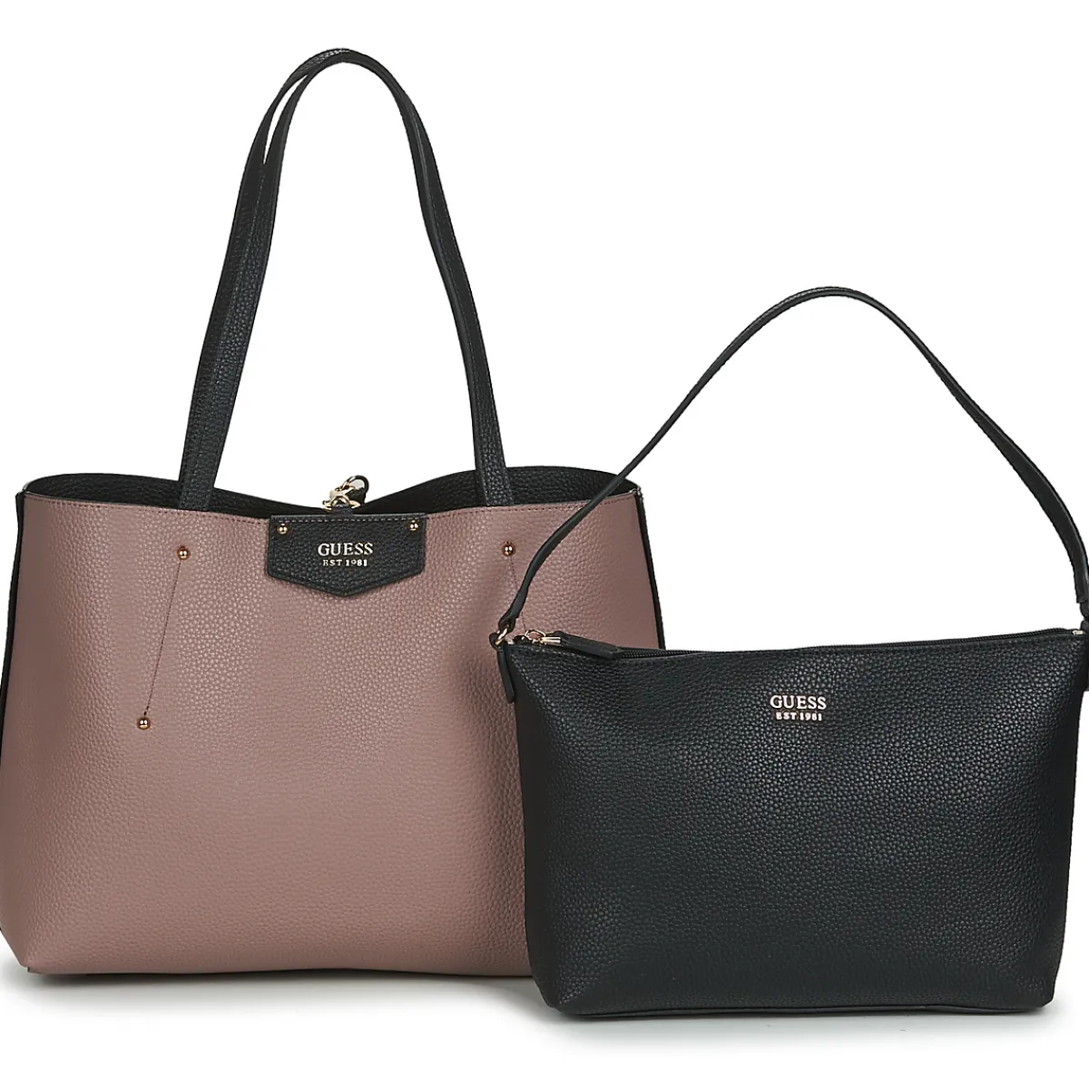 Cabas / Sacs Shopping^Guess - ECO BRENTON TOTE Noir