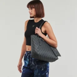 Cabas / Sacs Shopping^Guess - ECO BRENTON TOTE Noir