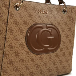 Cabas / Sacs Shopping^Guess - ECO MIETTA NOEL TOTE Marron