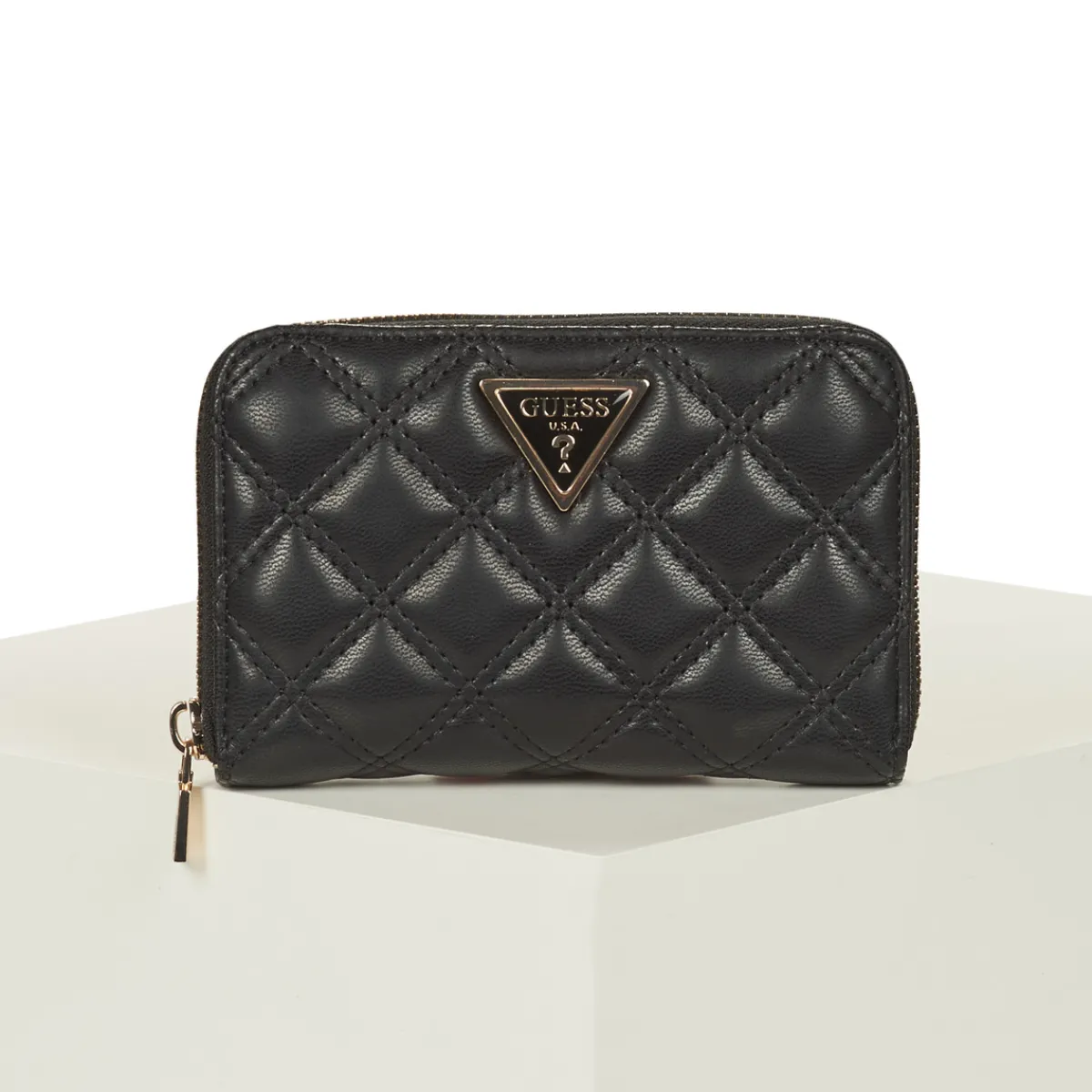 Portefeuilles / Porte-monnaie^Guess - GIULLY MEDIUM ZIP AROUND Noir
