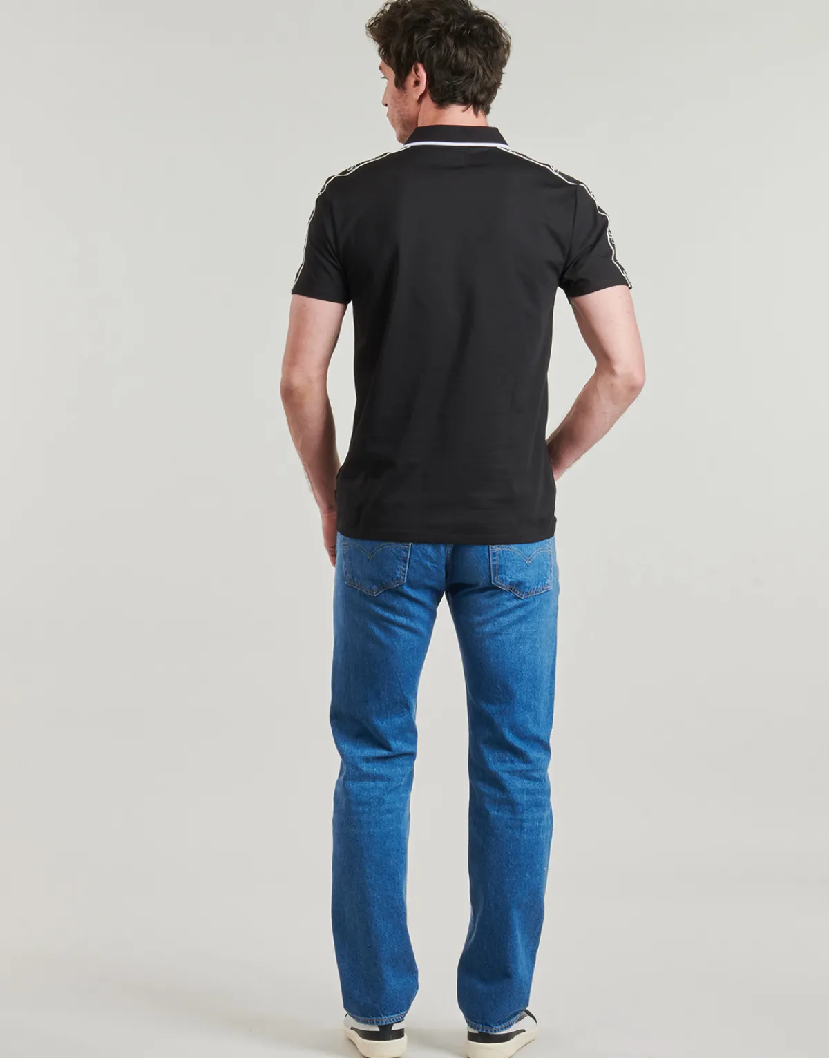 T-shirts & Polos^Guess - QUATTO G TAPE Noir