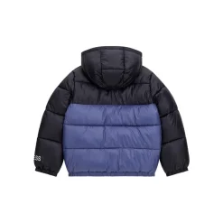 Manteaux^Guess - HOODED LS PADDED PUFFER W/ZIP Bleu