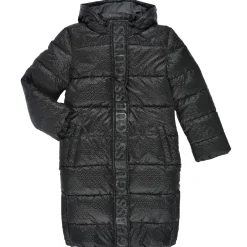 Manteaux^Guess - HOODED PADDED LS JACKET W/ZIP Noir