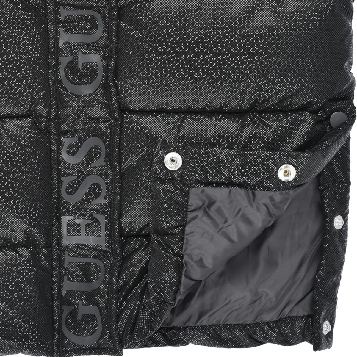 Manteaux^Guess - HOODED PADDED LS JACKET W/ZIP Noir