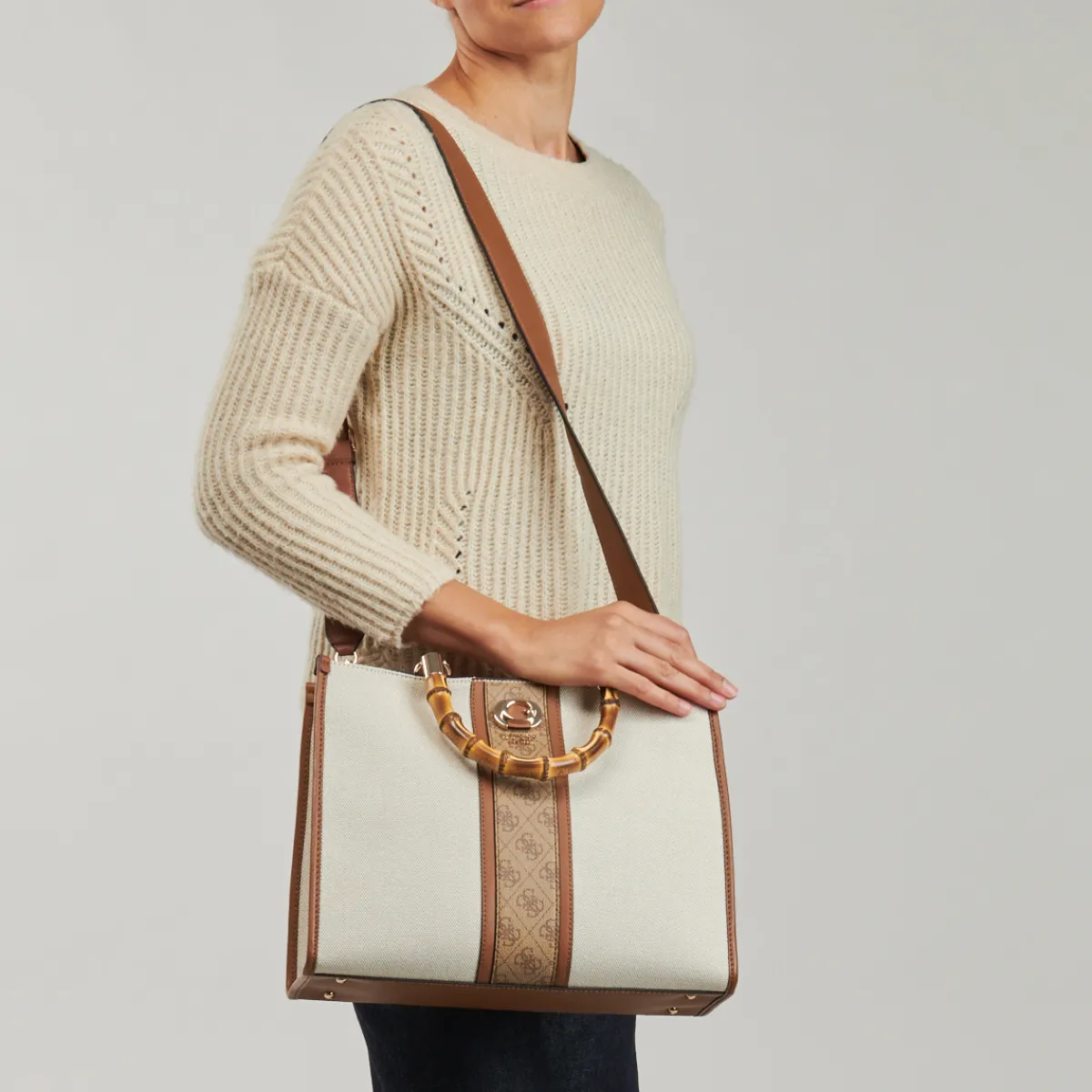 Cabas / Sacs Shopping^Guess - KERIMA TOTE Beige