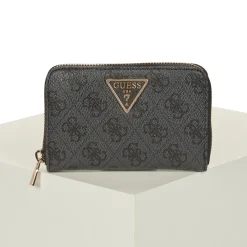 Portefeuilles / Porte-monnaie^Guess - LAUREL SLG MEDIUM ZIP AROUND Noir