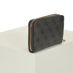 Portefeuilles / Porte-monnaie^Guess - LAUREL SLG MEDIUM ZIP AROUND Noir