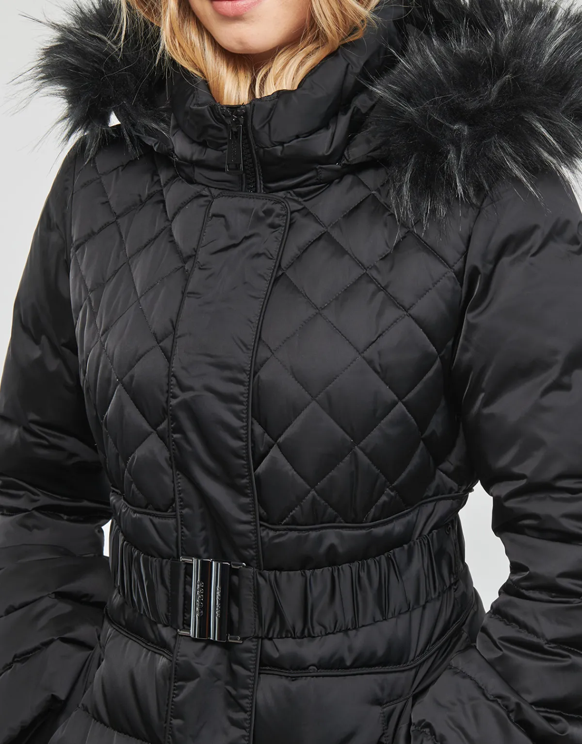 Manteaux^Guess - LAURIE DOWN JACKET Noir