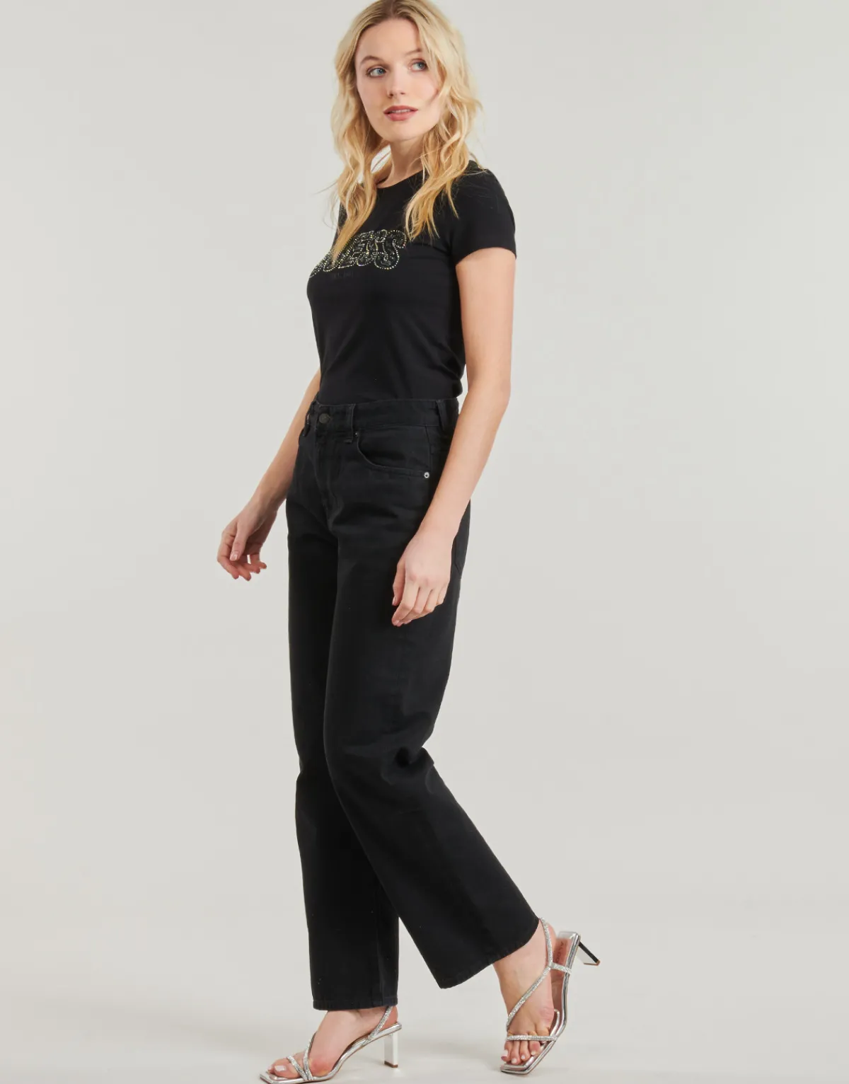 T-shirts & Polos^Guess - LOGO LACE Noir