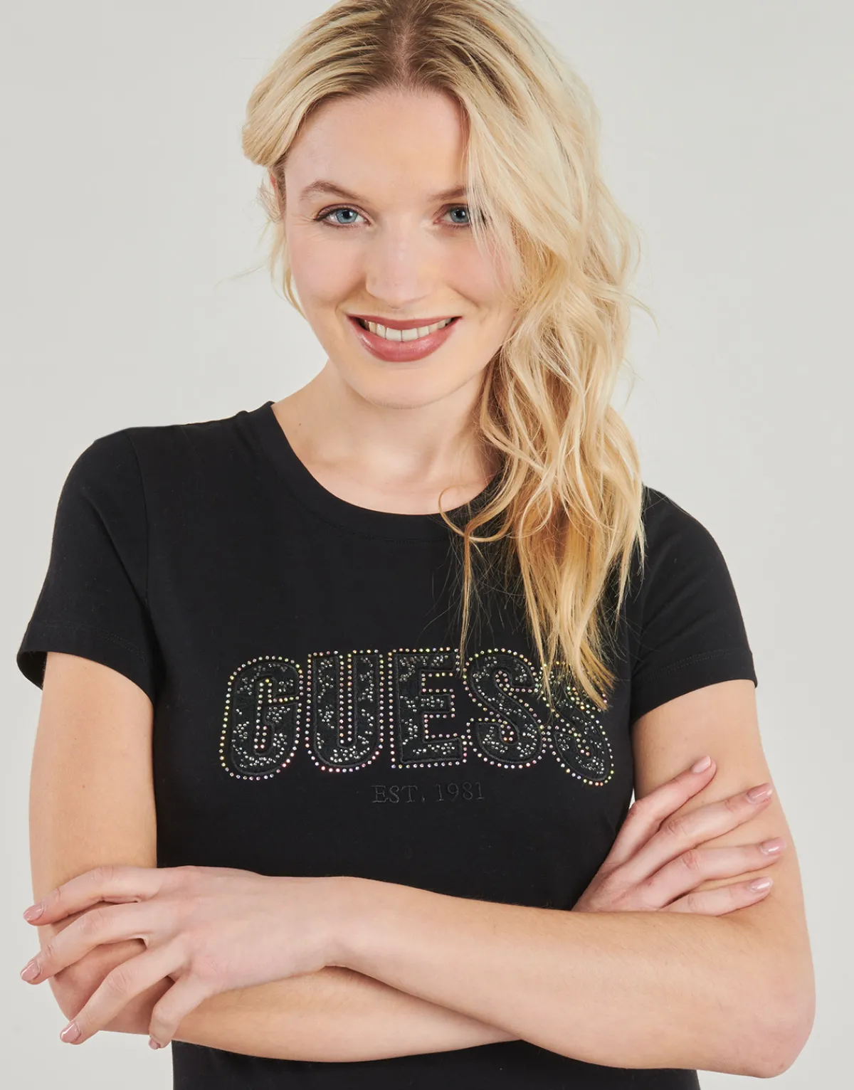 T-shirts & Polos^Guess - LOGO LACE Noir