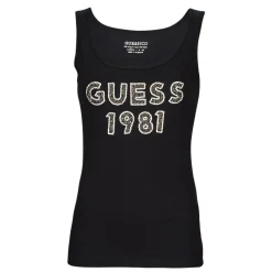 T-shirts & Polos^Guess - LOGO TANK TOP Noir