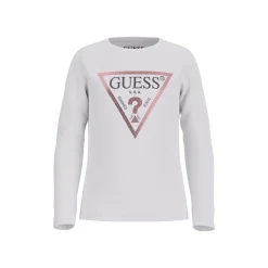 T-shirts & Polos^Guess - LS ST SHIRT CORE Blanc