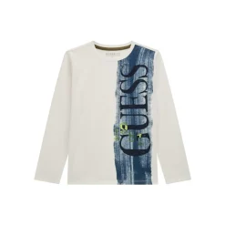 T-shirts & Polos^Guess - LS T SHIRT Blanc
