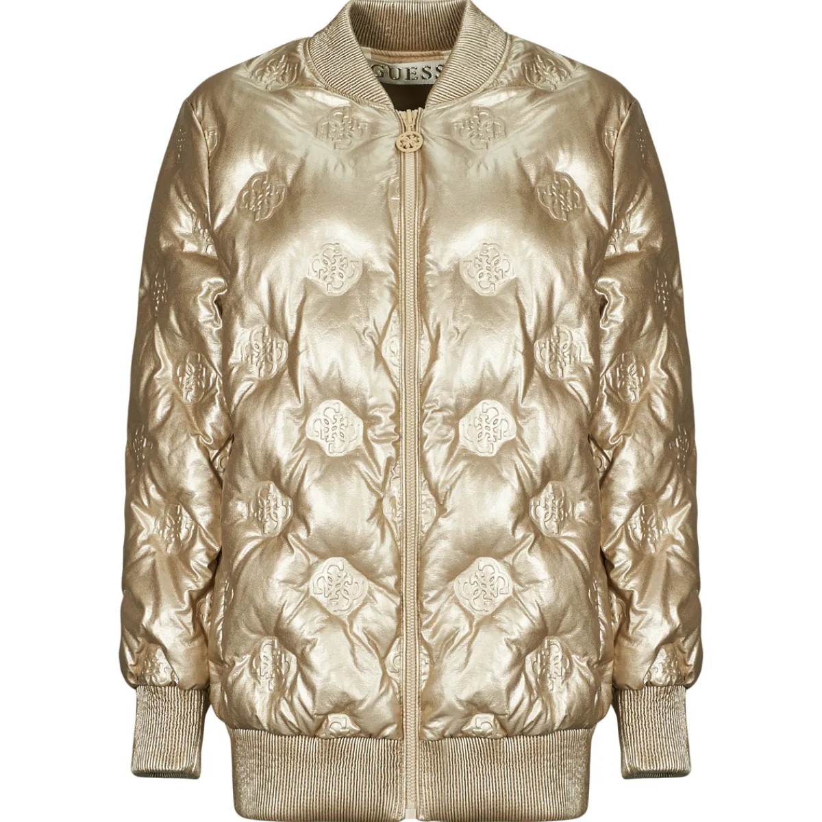 Vestes^Guess - MARIANNE PEONY LONG BOMBER Doré