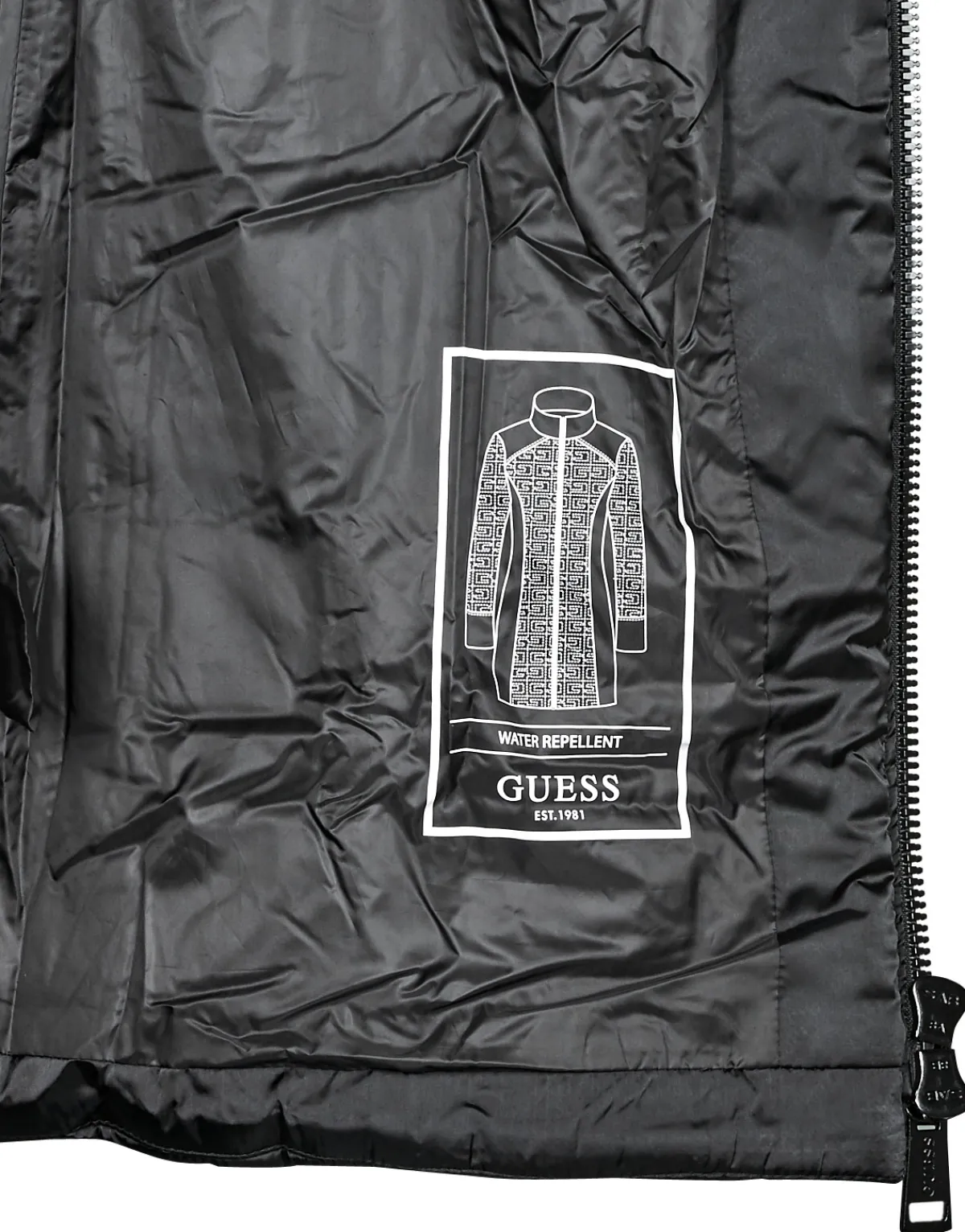 Manteaux^Guess - MARINE LONG JACKET Noir