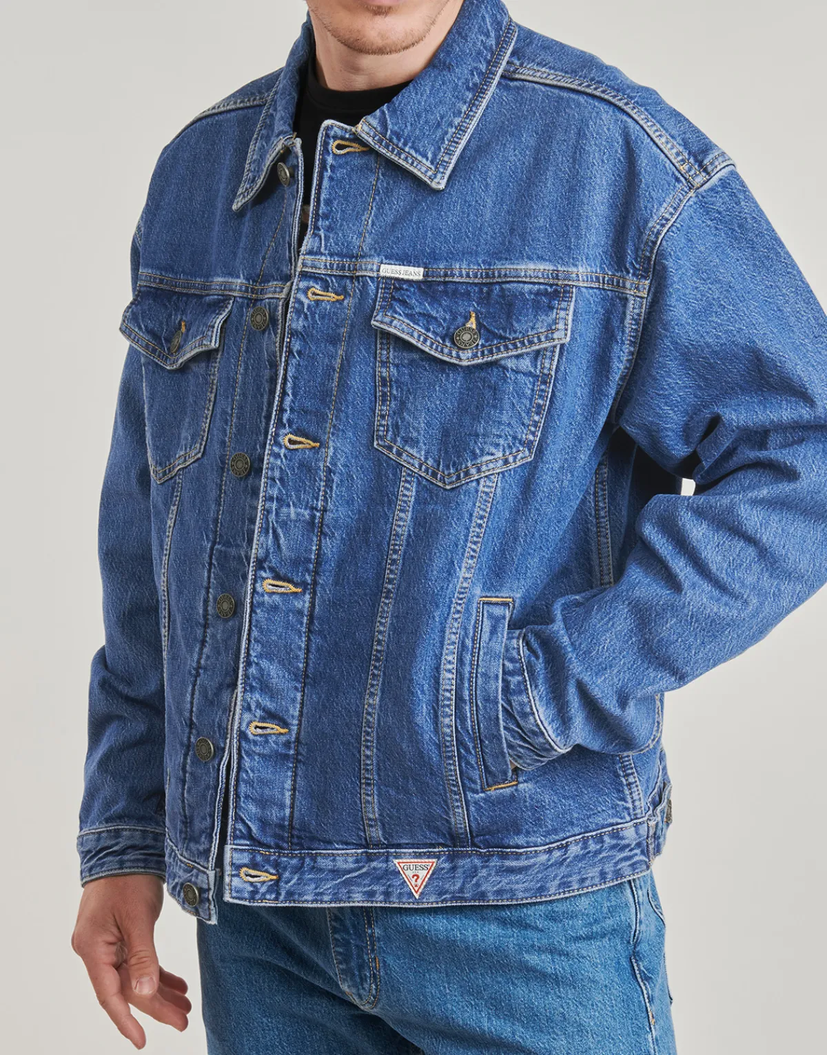 Vestes^Guess - MENS OVERSIZE TRUCKER JACKE Jean