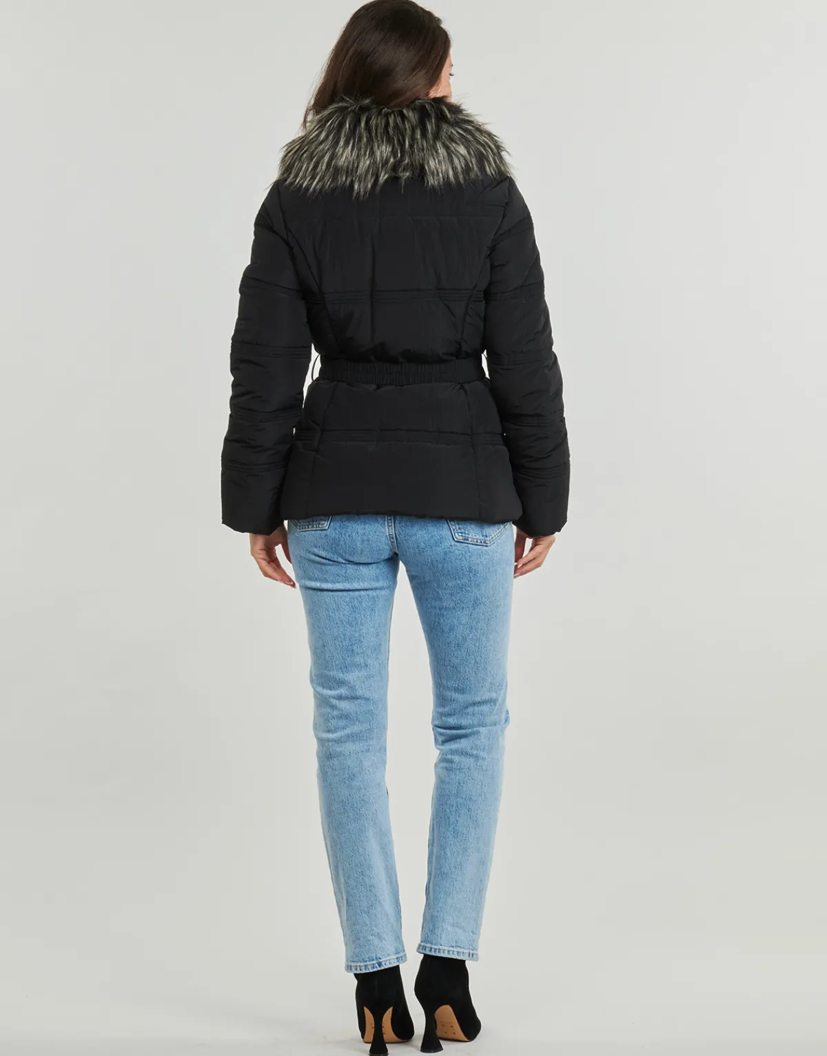 Manteaux^Guess - NEW MARISOL SHORT BELTED JACKE Noir