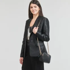 Besaces / Sacs Bandoulière^Guess - NOELLE CROSSBODY CAMERA Noir