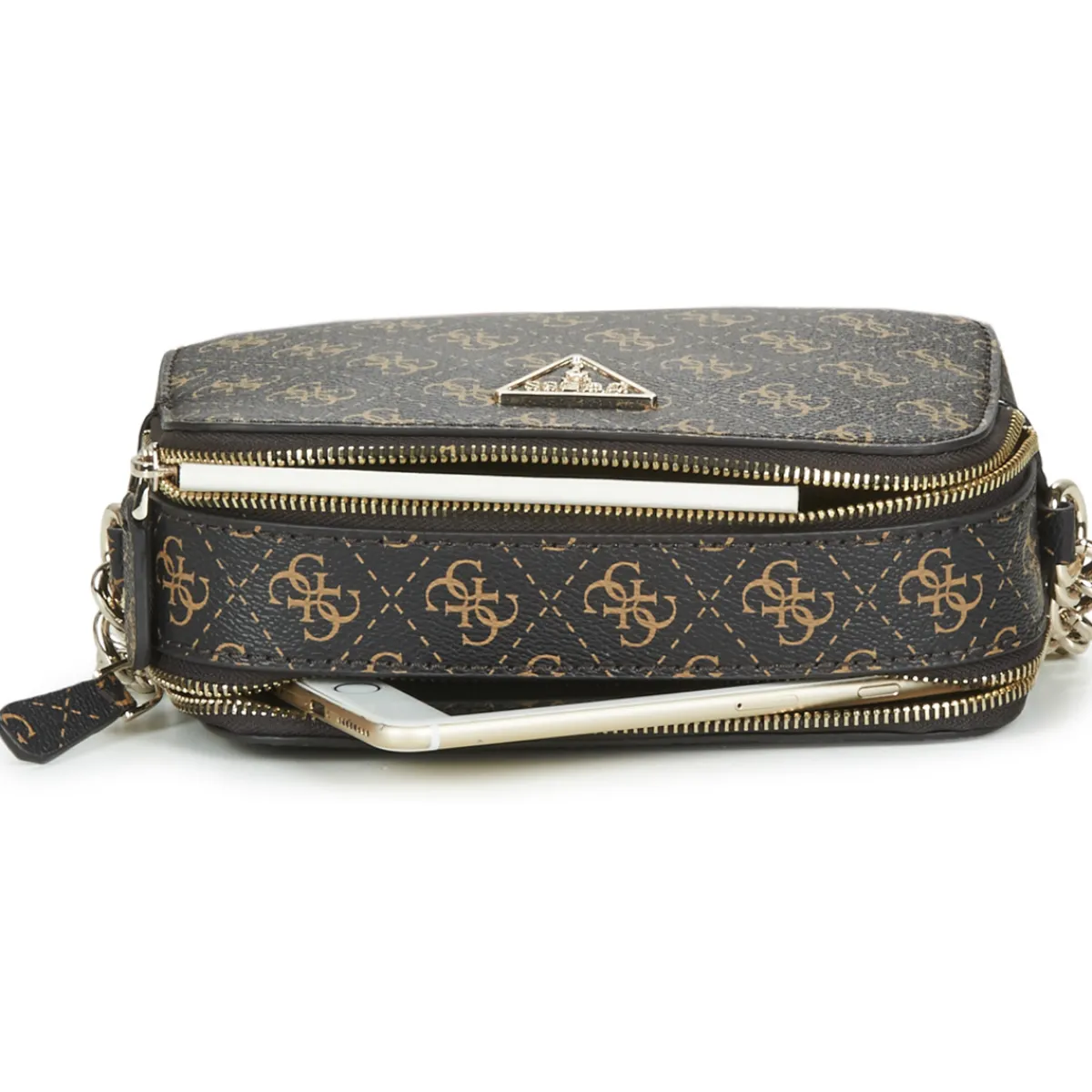 Besaces / Sacs Bandoulière^Guess - NOELLE CROSSBODY CAMERA Marron