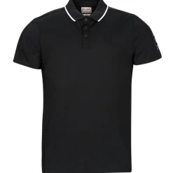 T-shirts & Polos^Guess - PAUL PIQUE TAPE Noir
