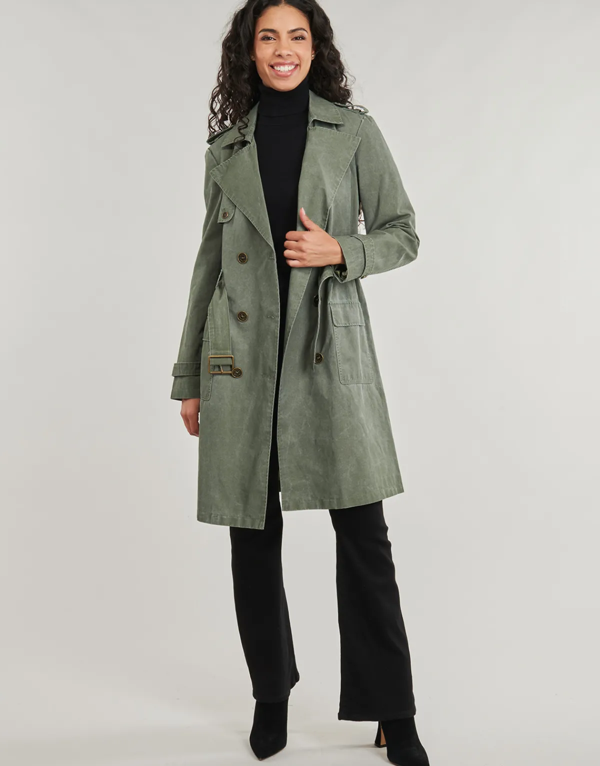 Manteaux^Guess - PRISCA TRENCH Kaki
