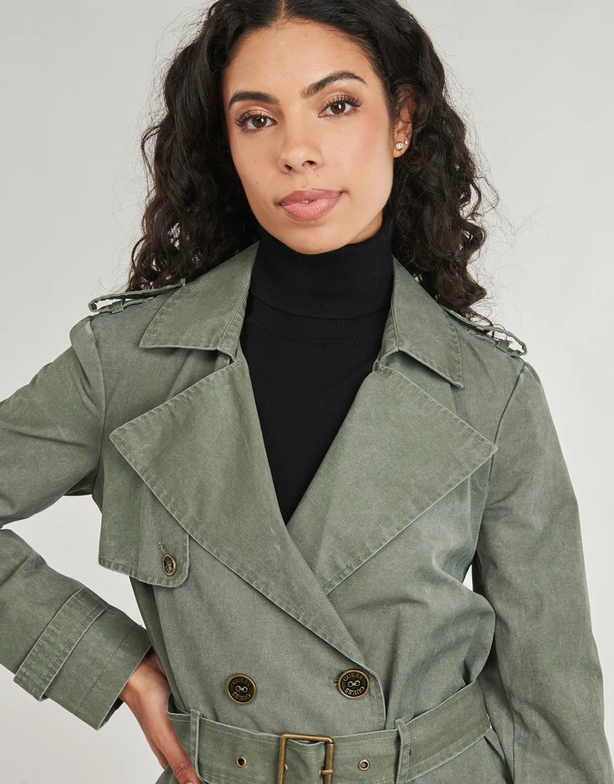 Manteaux^Guess - PRISCA TRENCH Kaki
