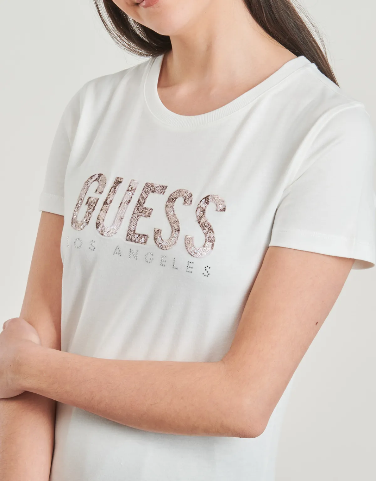 T-shirts & Polos^Guess - PYTHON LOGO Blanc
