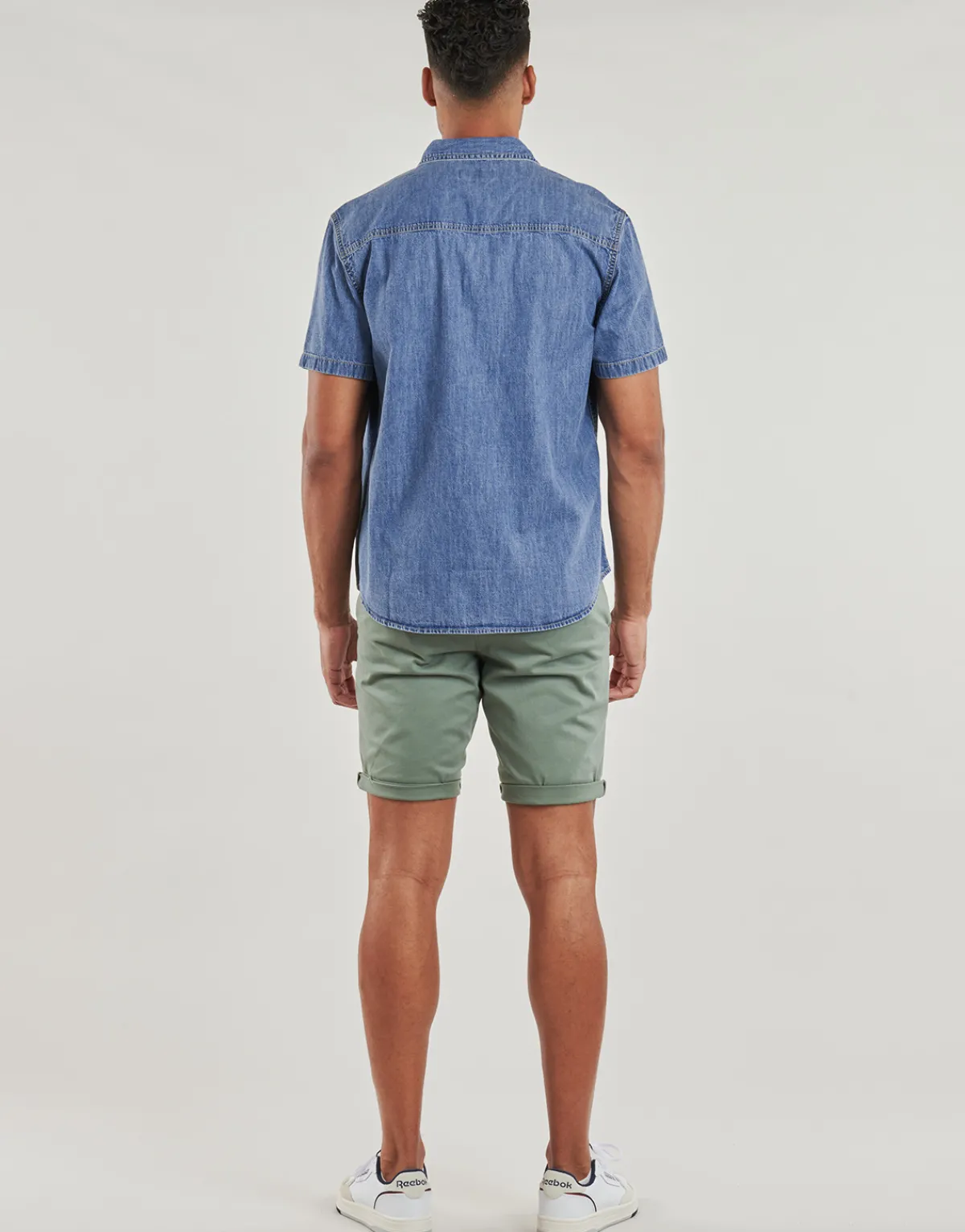 Chemises^Guess - REGULAR SS DENIM SHIRT Jean