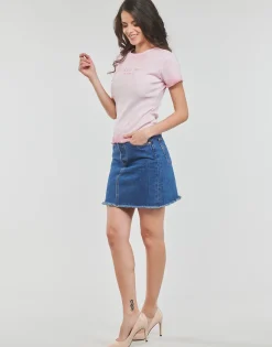 T-shirts & Polos^Guess - SS CN EDURNE TEE Rose