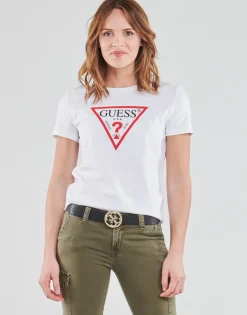 T-shirts & Polos^Guess - SS CN ORIGINAL TEE Blanc