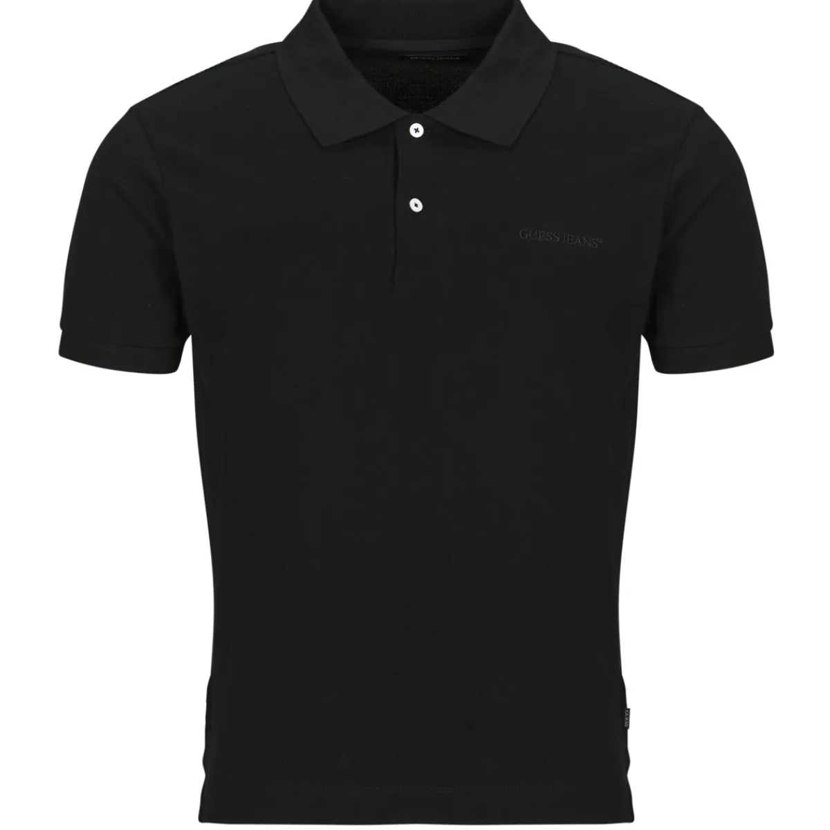 T-shirts & Polos^Guess - SS EMBRO LOGO POLO Noir