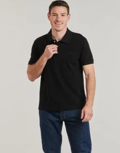 T-shirts & Polos^Guess - SS EMBRO LOGO POLO Noir