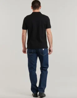 T-shirts & Polos^Guess - SS EMBRO LOGO POLO Noir