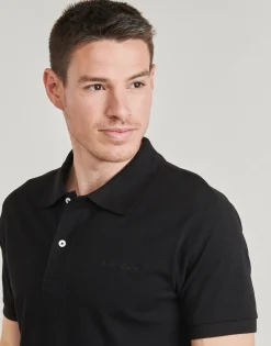 T-shirts & Polos^Guess - SS EMBRO LOGO POLO Noir