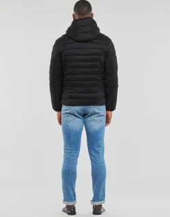 Manteaux^Guess - STRETCH HOODIE JACKET Noir