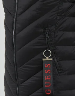 Manteaux^Guess - STRETCH HOODIE JACKET Noir