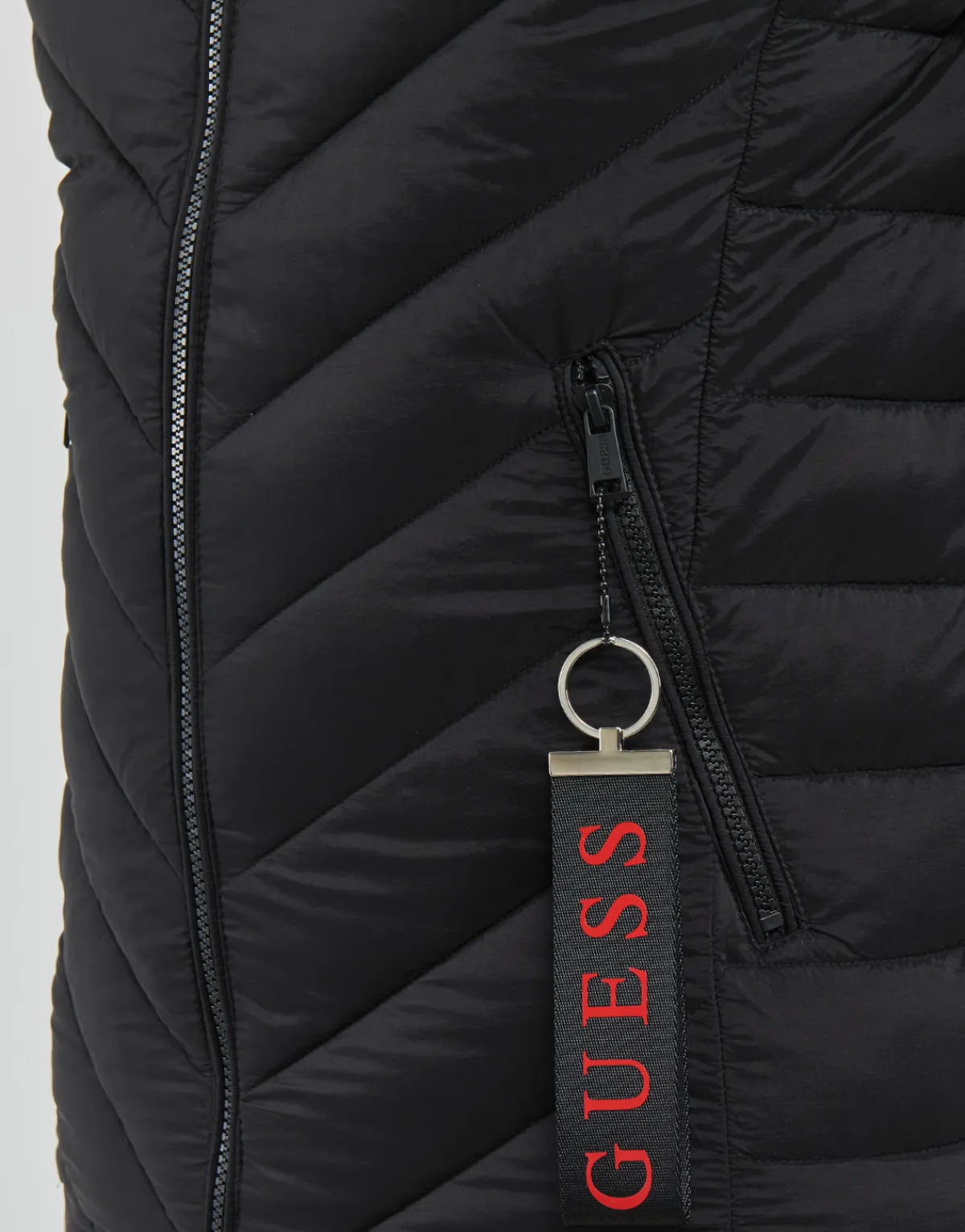 Manteaux^Guess - STRETCH HOODIE JACKET Noir